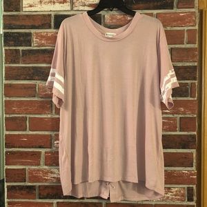 Between Us Blush Pink Sporty Jersey Blouse